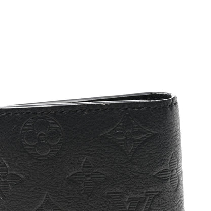 Louis Vuitton Calfskin Monogram Shadow Brazza Wallet Black 8 of 8