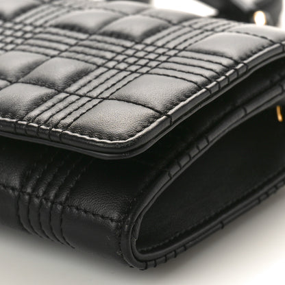 Burberry Lambskin Quilted Lola Chain Wallet Black 9 of 9