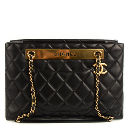 Chanel Lambskin Quilted Trendy CC Tote Black 1 of 8
