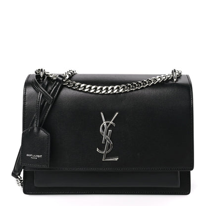 Saint Laurent Calfskin Medium Monogram Sunset Black 1 of 8