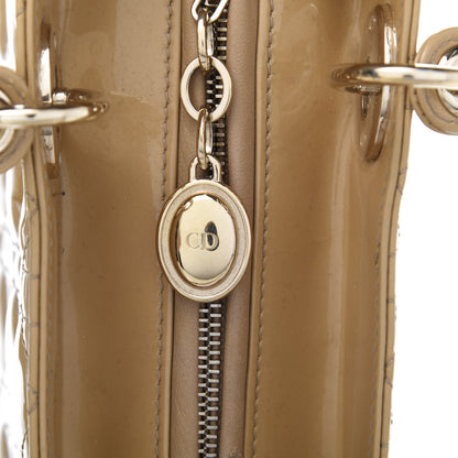 Christian Dior Patent Cannage Medium Lady Dior Beige 10 of 19