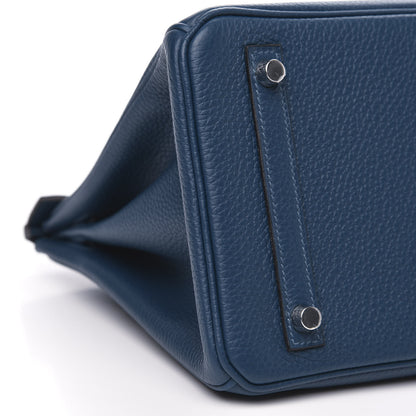 Hermes Taurillon Clemence Birkin 30 Deep Blue 8 of 10