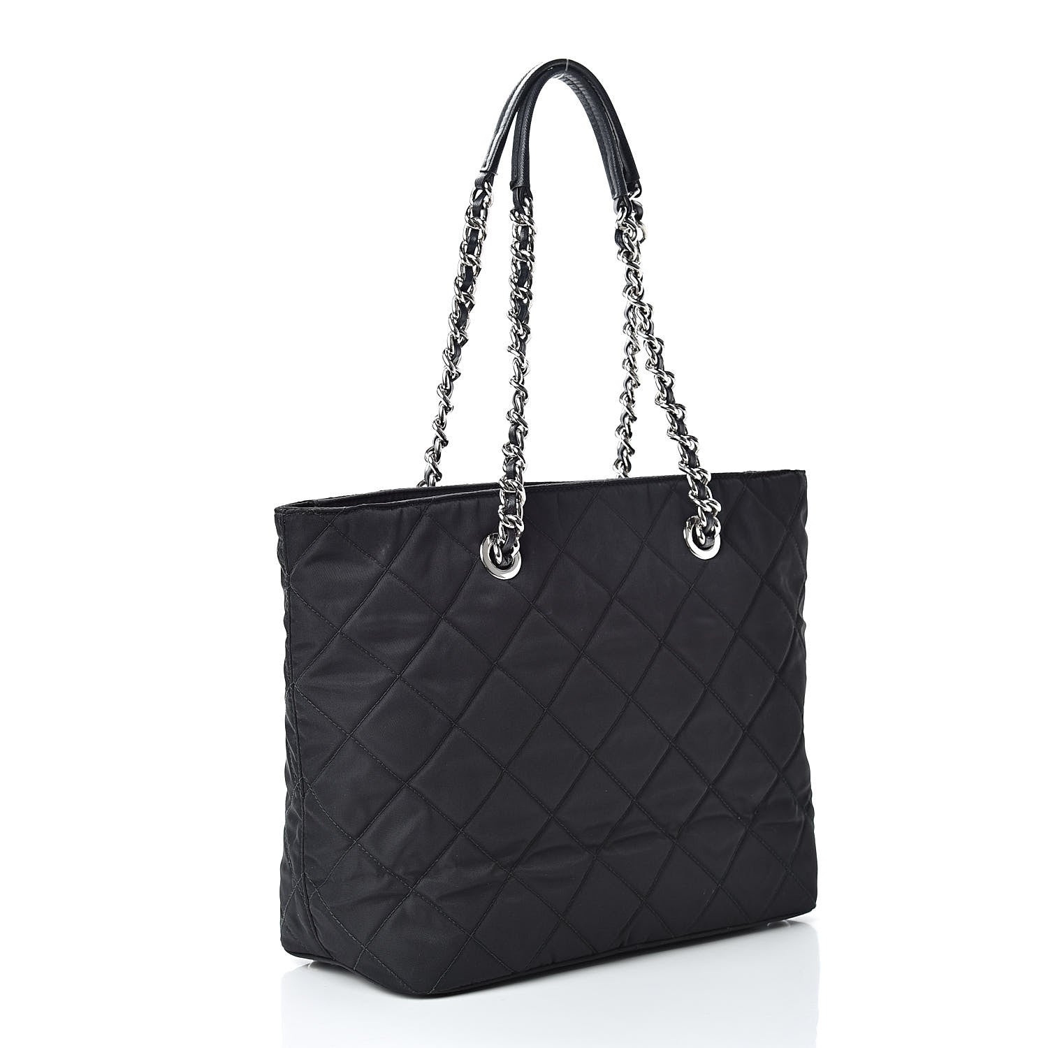 Prada Nylon Tessuto Impuntu Quilted Shoulder Bag Black 3 of 11
