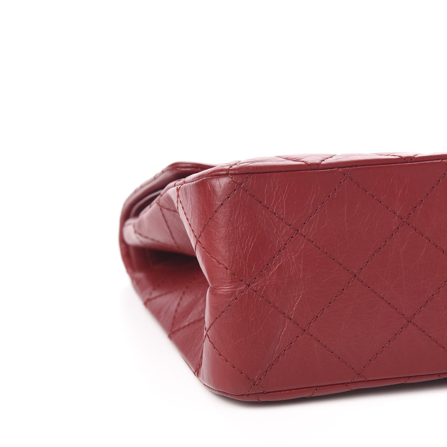 Aged Calfskin Quilted 2.55 Reissue 227 Flap Red