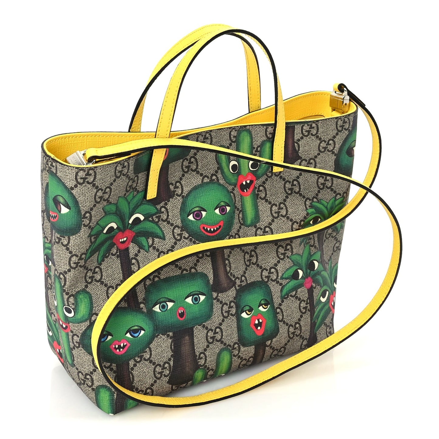 GG Supreme Monogram Smiling Plants Childrens Tote  Multicolor