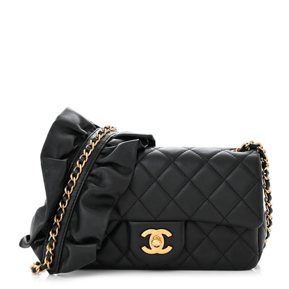 Chanel Lambskin Quilted Mini Romance Rectangular Flap Black 1 of 10