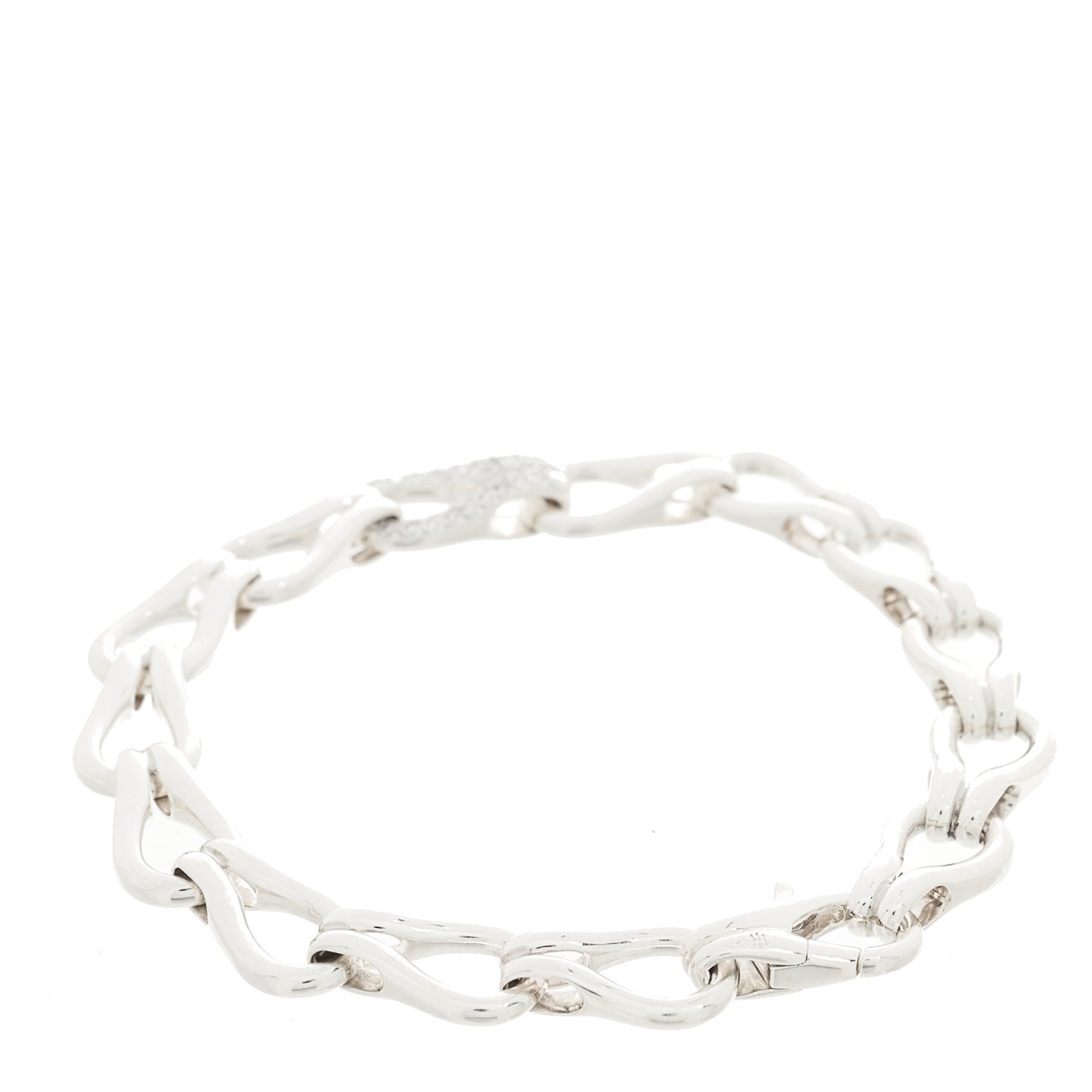 Sterling Silver Diamond Surf Bracelet