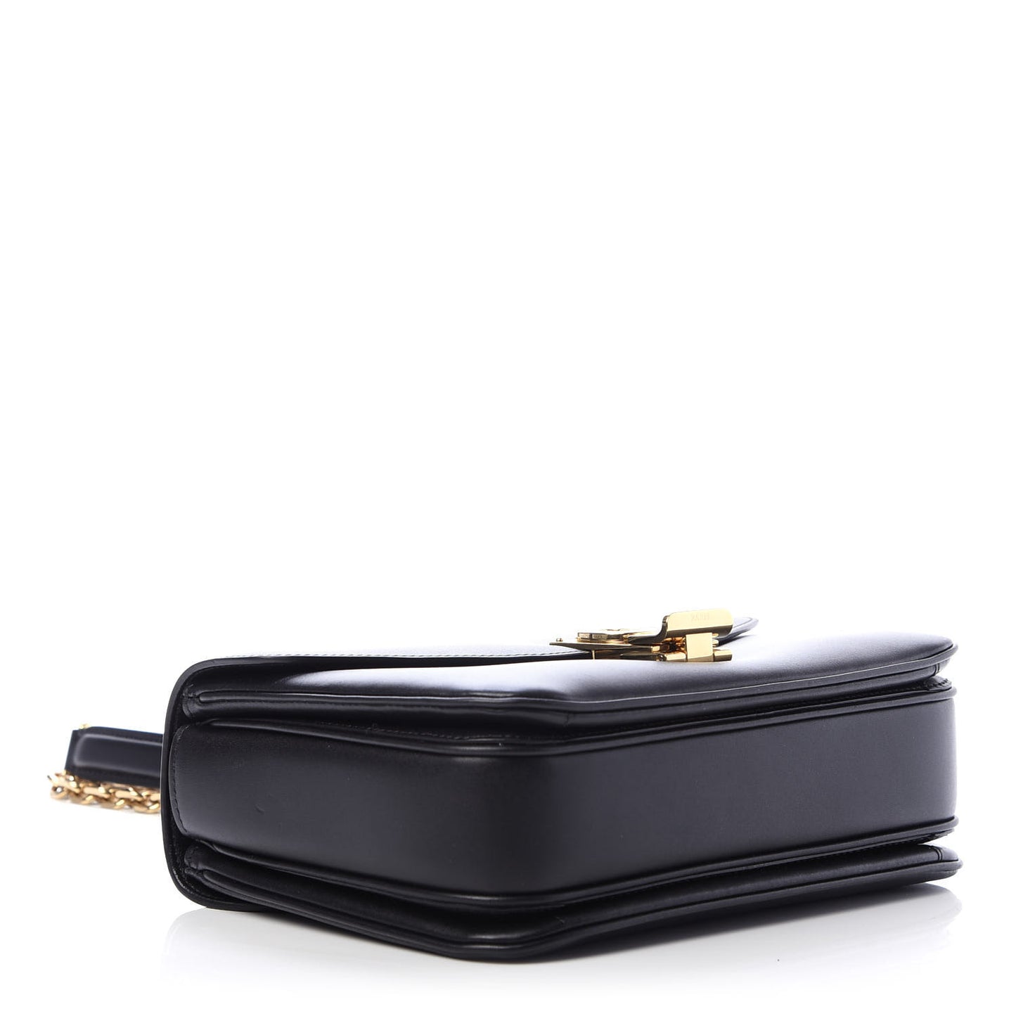 Shiny Calfskin Medium C Bag Black