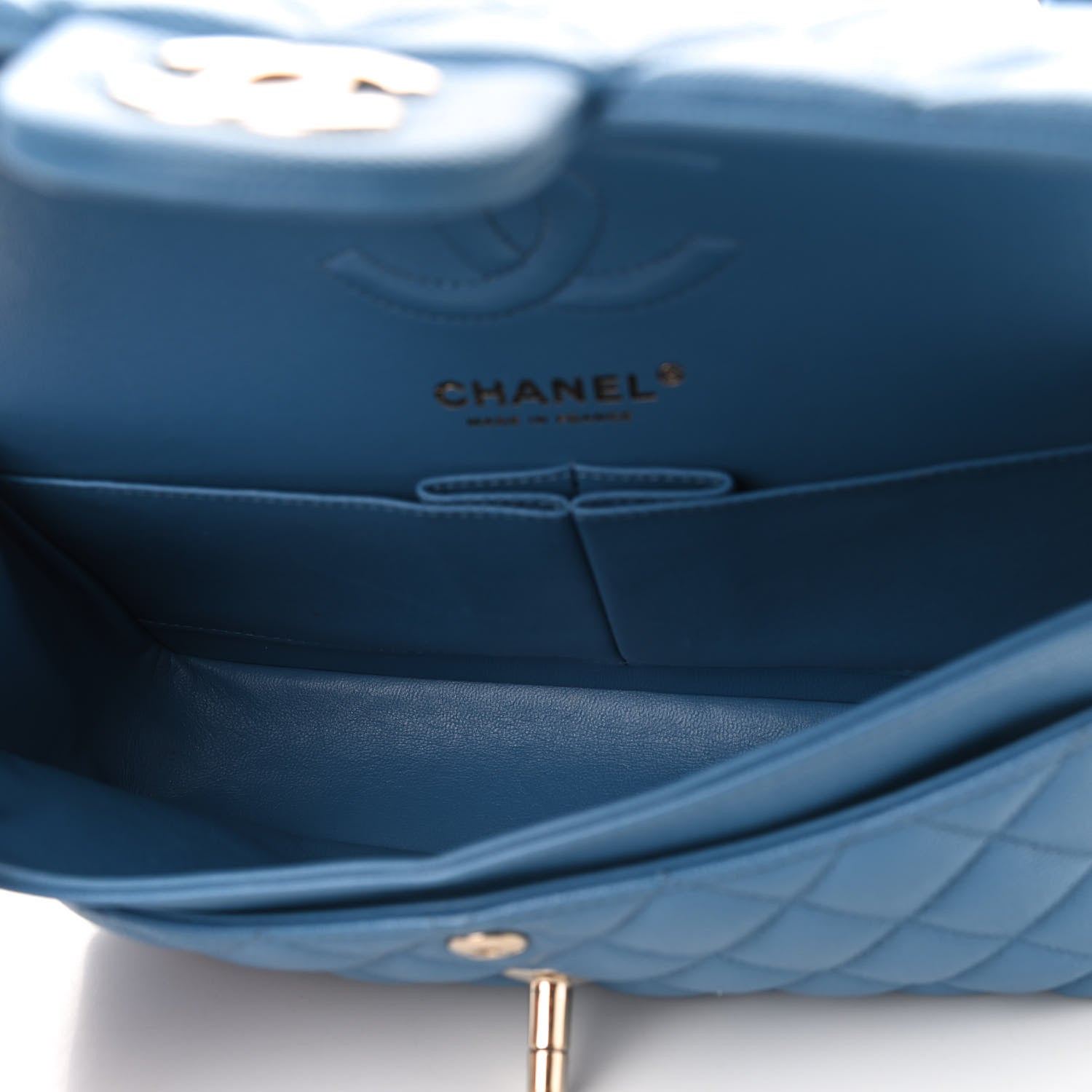 Chanel Caviar Quilted Small Double Flap Blue 5 of 10