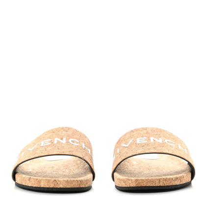 Givenchy Cork Logo Slide Sandals 38 Natural 2 of 10