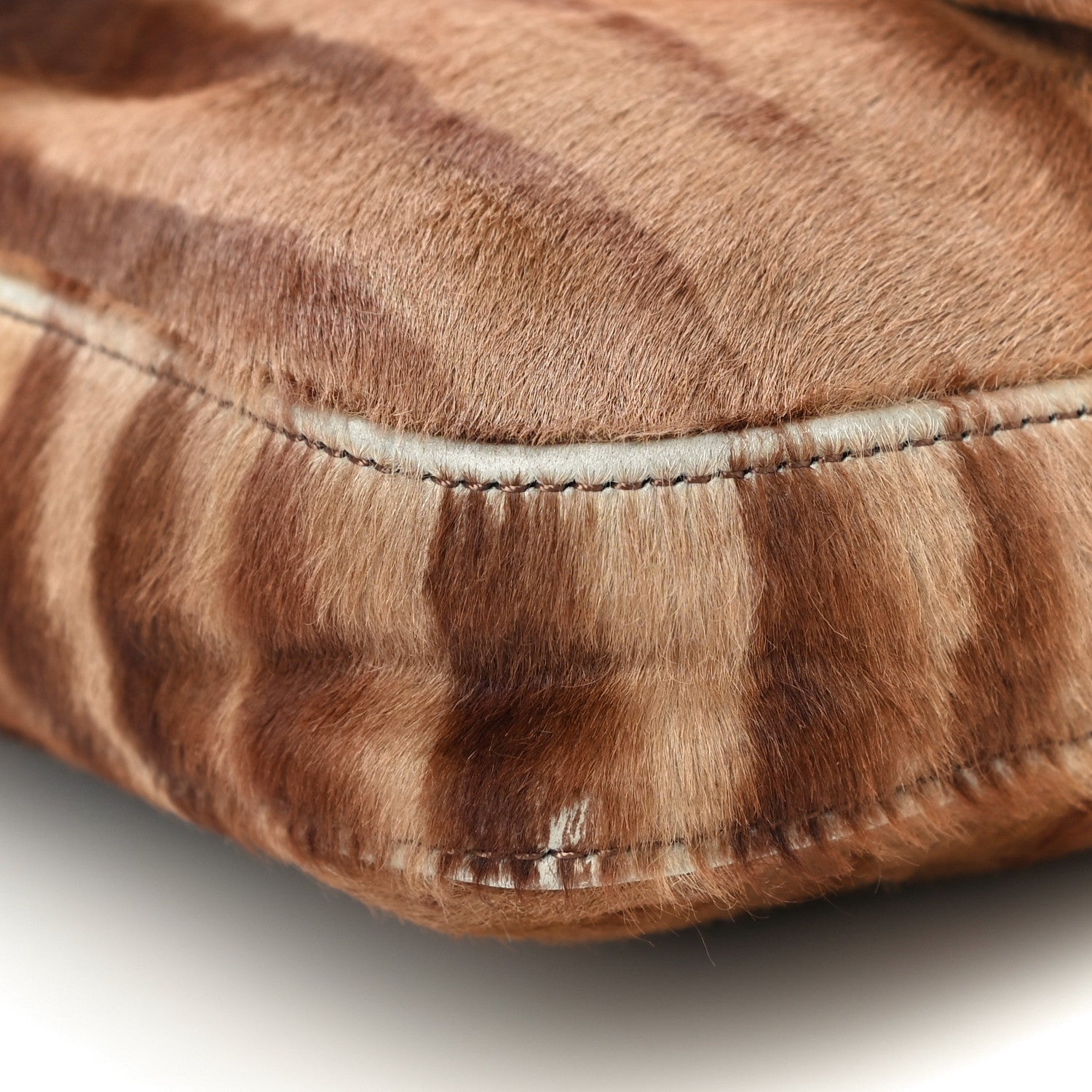 Fendi Calf Hair Zebra Print Baguette Brown 9 of 13