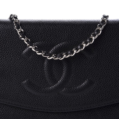Chanel Caviar Timeless CC Wallet On Chain WOC Black 13 of 14