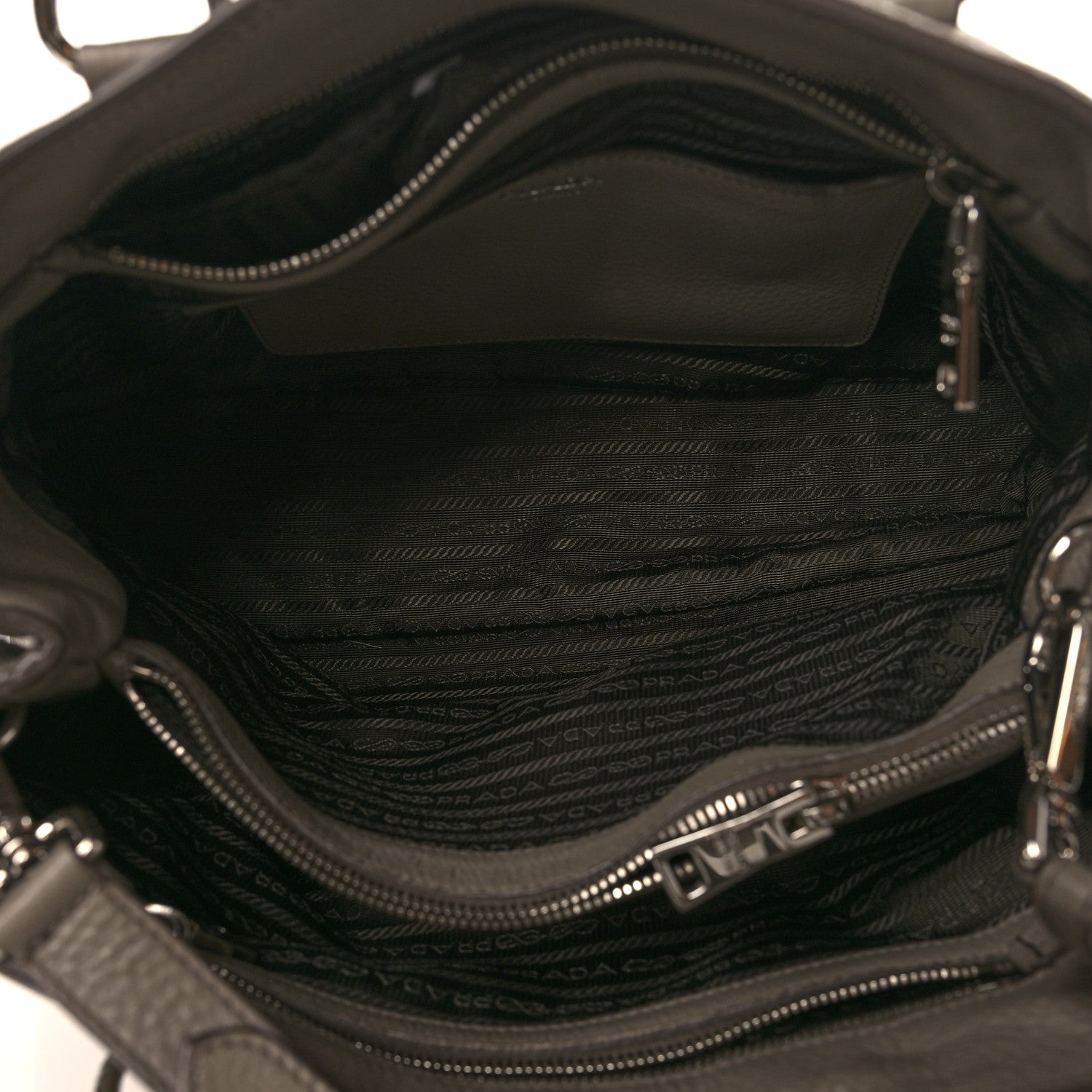 Prada Soft Calf Double Zip Shoulder Bag Argilla 4 of 7