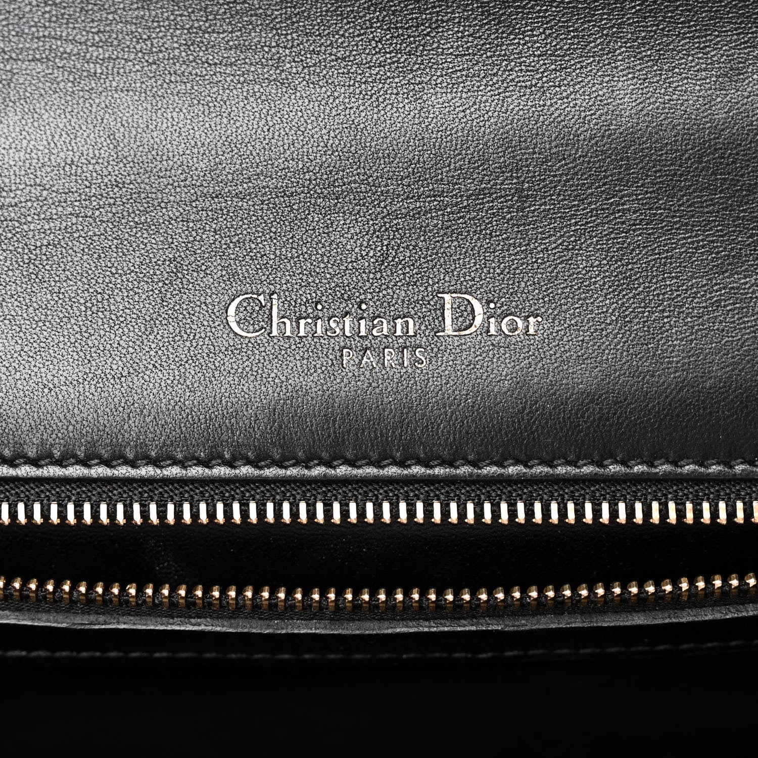 Christian Dior Calfskin Crystal Embroidered Medium Diorama Flap Bag Black 6 of 12