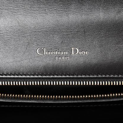 Christian Dior Calfskin Crystal Embroidered Medium Diorama Flap Bag Black 6 of 12