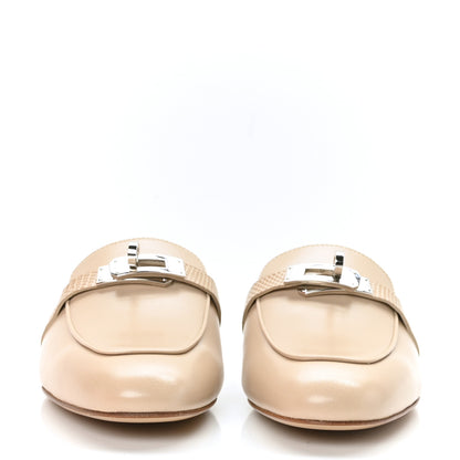 Hermes Shiny Lizard Calfskin Oz Mules 36 Beige Sarrazin 2 of 9
