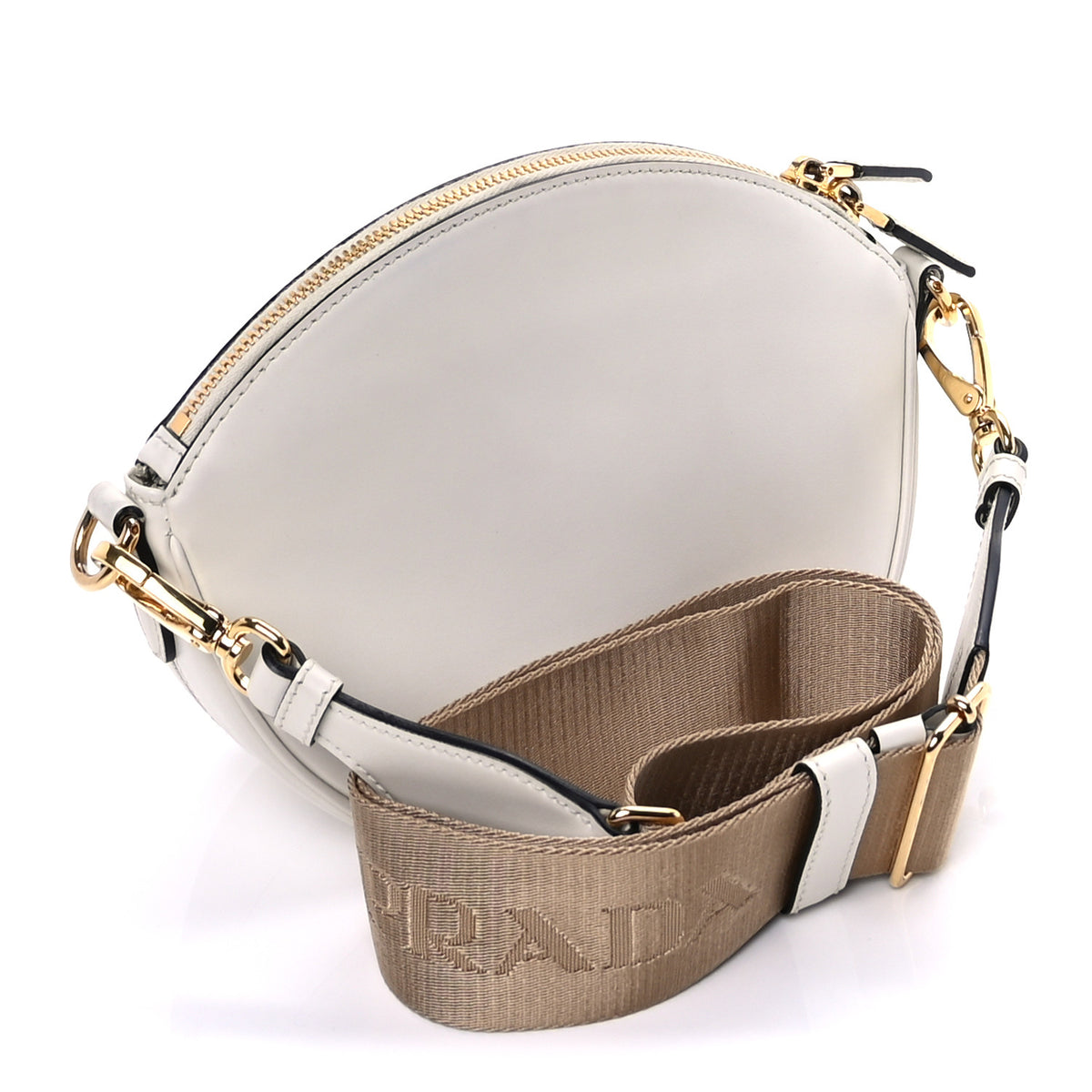 Prada Soft Calfskin Odette Crossbody White 2 of 8