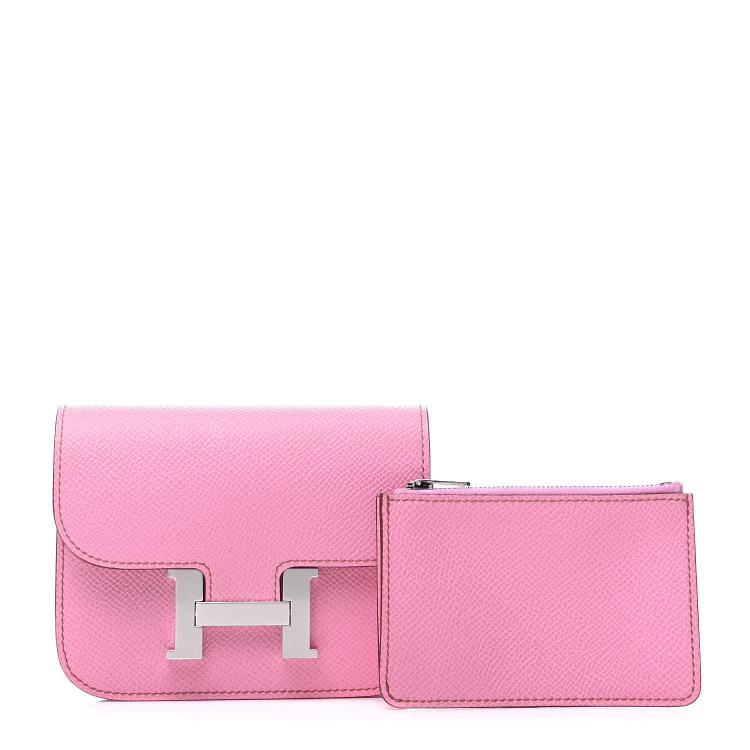 Hermes Epsom Constance Slim Wallet 5P Pink 1 of 9