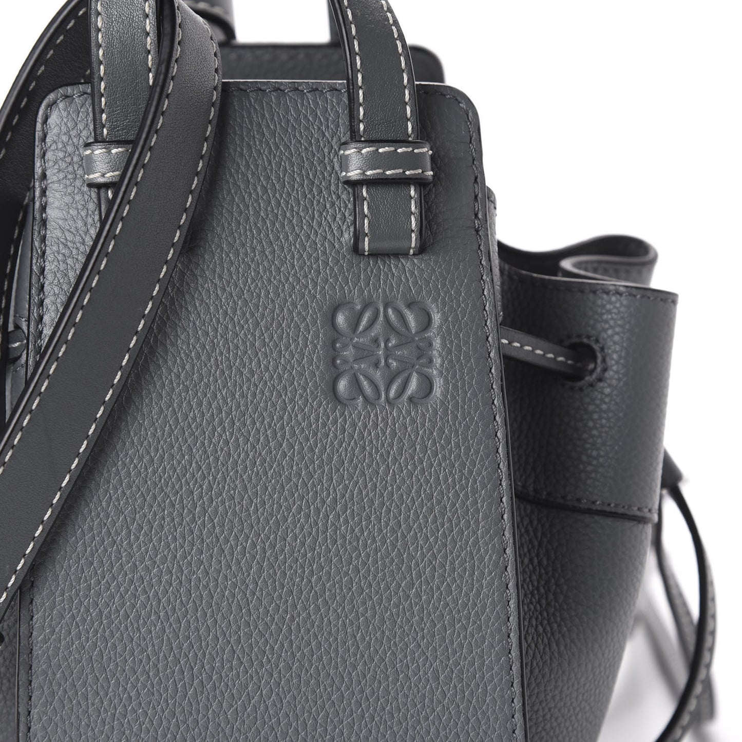 Calfskin Mini Hammock Shoulder Bag Anthracite