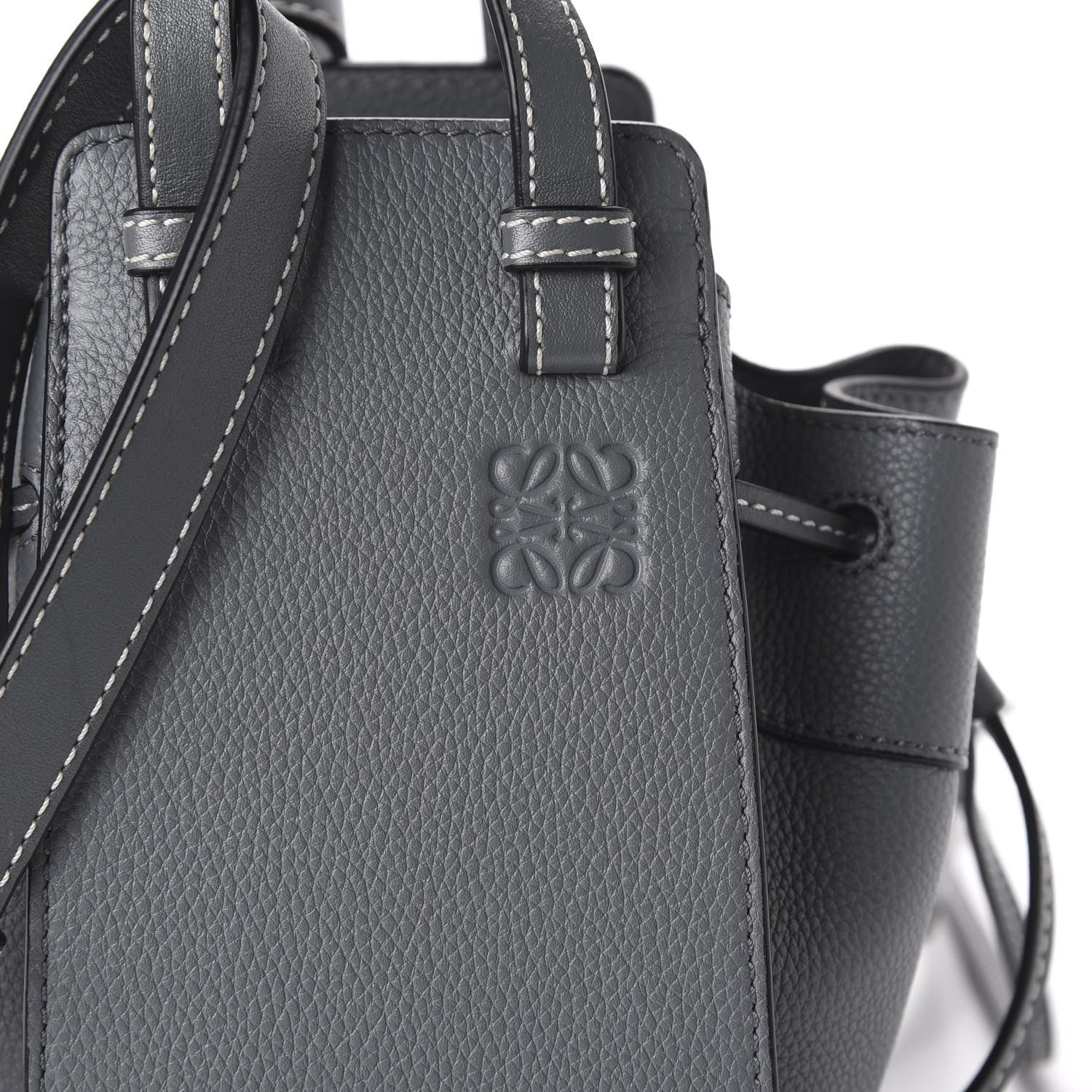 Loewe Calfskin Mini Hammock Shoulder Bag Anthracite 9 of 10