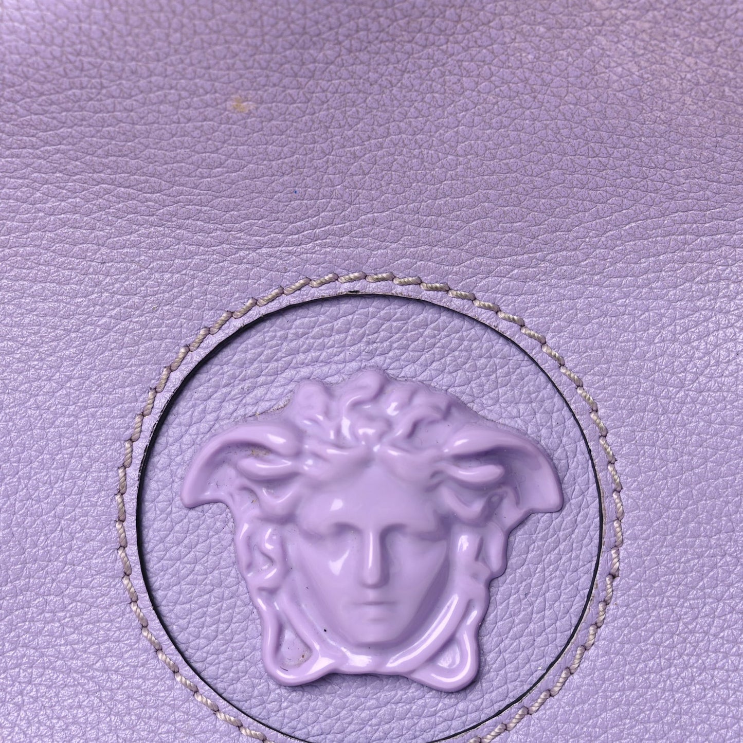 Calfskin La Medusa Round Camera Bag Lilac