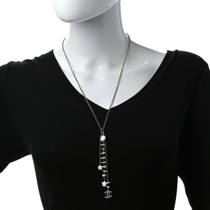 Chanel Pearl CC Star Drop Necklace Gold 2 of 5