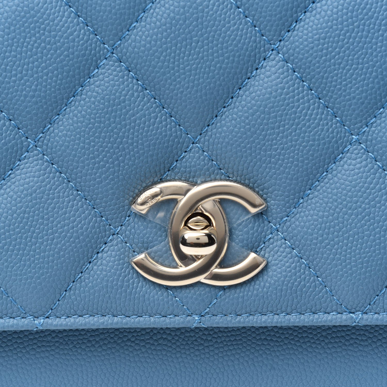 Chanel Caviar Quilted Medium Business Affinity Flap Blue 14 of 15