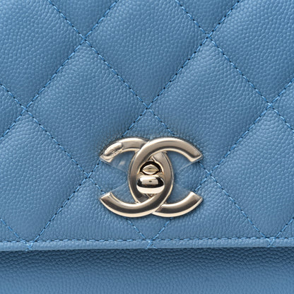 Chanel Caviar Quilted Medium Business Affinity Flap Blue 14 of 15
