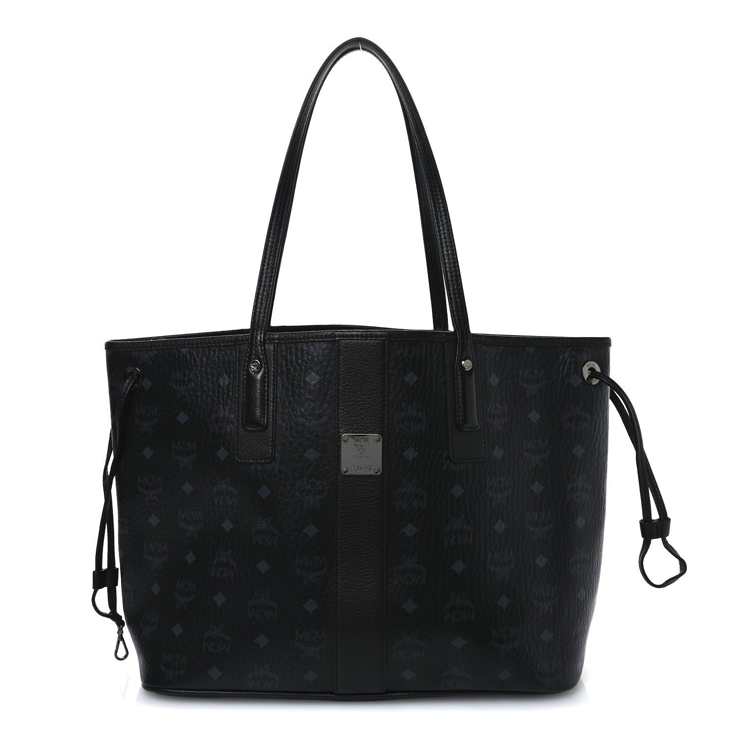 MCM Visetos Medium Liz Reversible Shopper Tote Black 1 of 7