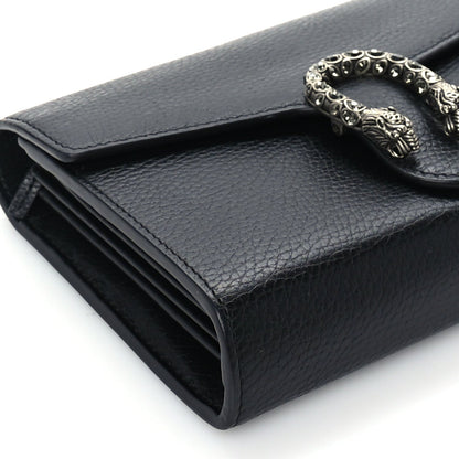 Gucci Dollar Calfskin Crystal Mini Dionysus Chain Wallet  Black 7 of 8