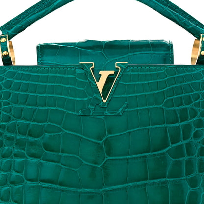 Louis Vuitton Alligator Capucines BB Emeraude 7 of 12