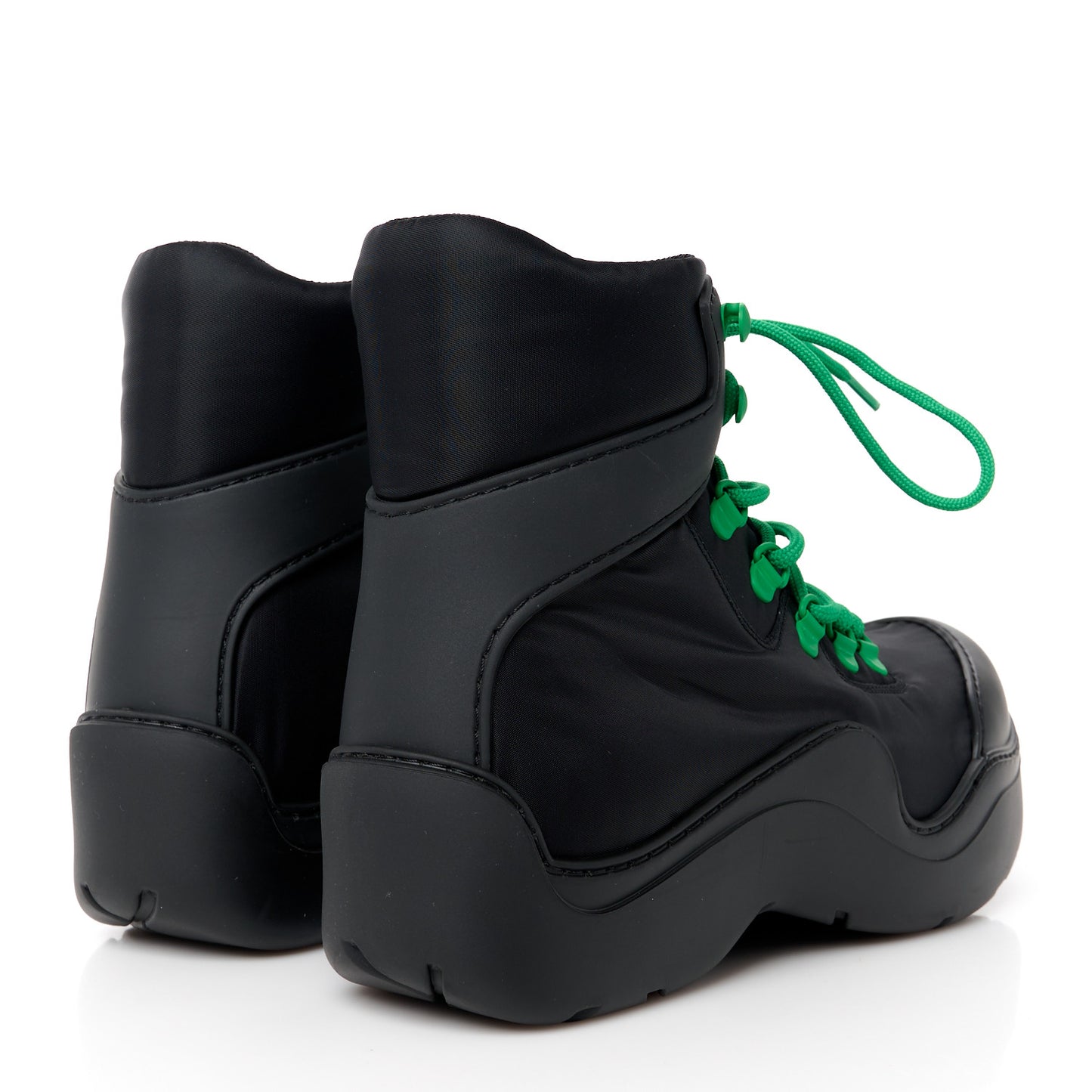 Technical Fabric Rubber Puddle Bomber Boots 37 Black Grass