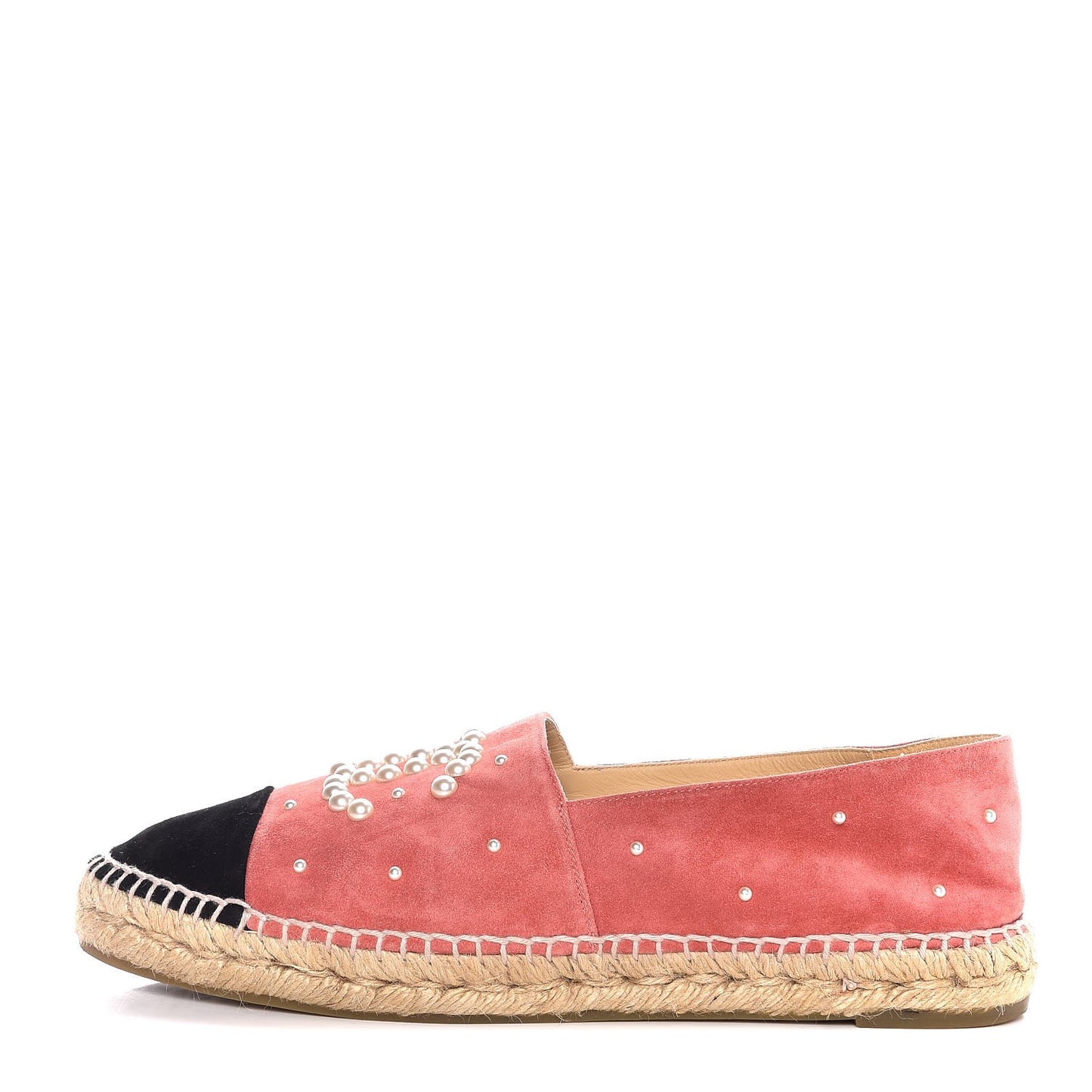 Suede Pearl CC Espadrilles 42 Pink