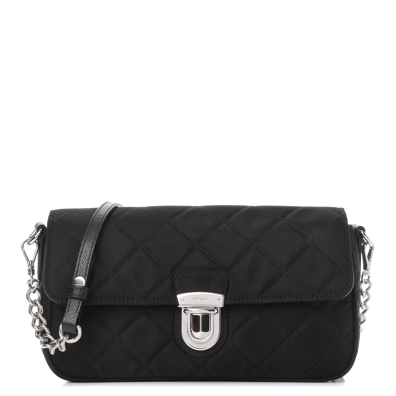 Prada Nylon Tessuto Impuntu Quilted Flap Black 1 of 9