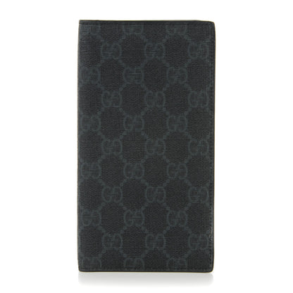 Gucci Monogram Coated Canvas Checkbook Cover Black 1 of 7