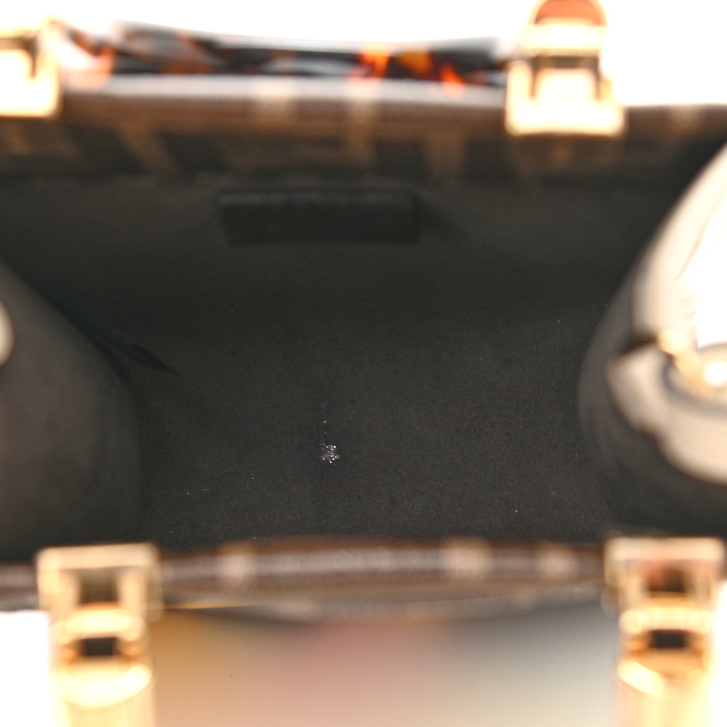 Glazed Fabric Vitello King Plexiglass FF 1974 Logo Hairdo Girls Inlay Mini Fendi Sunshine Shopper Tote Mogano Panna Multicolor