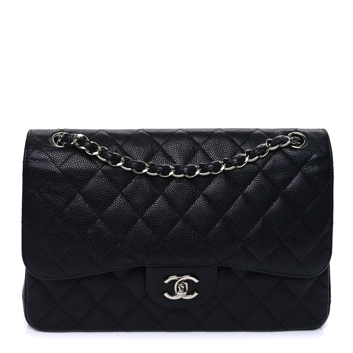 Chanel Caviar Quilted Jumbo Double Flap Black 1 of 8
