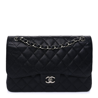 Chanel Caviar Quilted Jumbo Double Flap Black 1 of 8