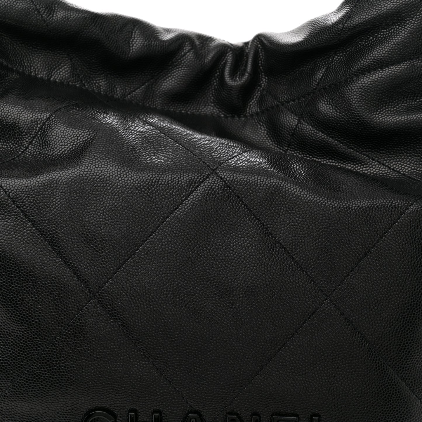 Shiny Caviar Quilted Monochrome Chanel 22 Black