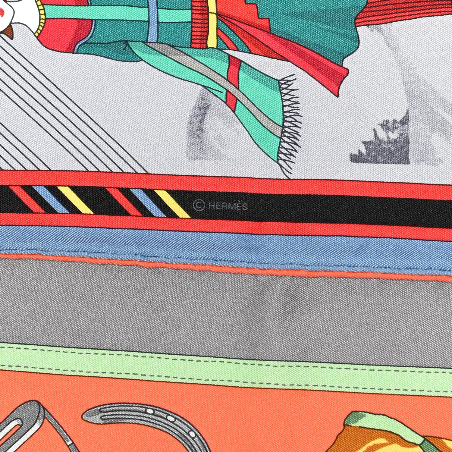 Hermes Silk Geant Patchwork Shawl 140 Multicolore 7 of 8