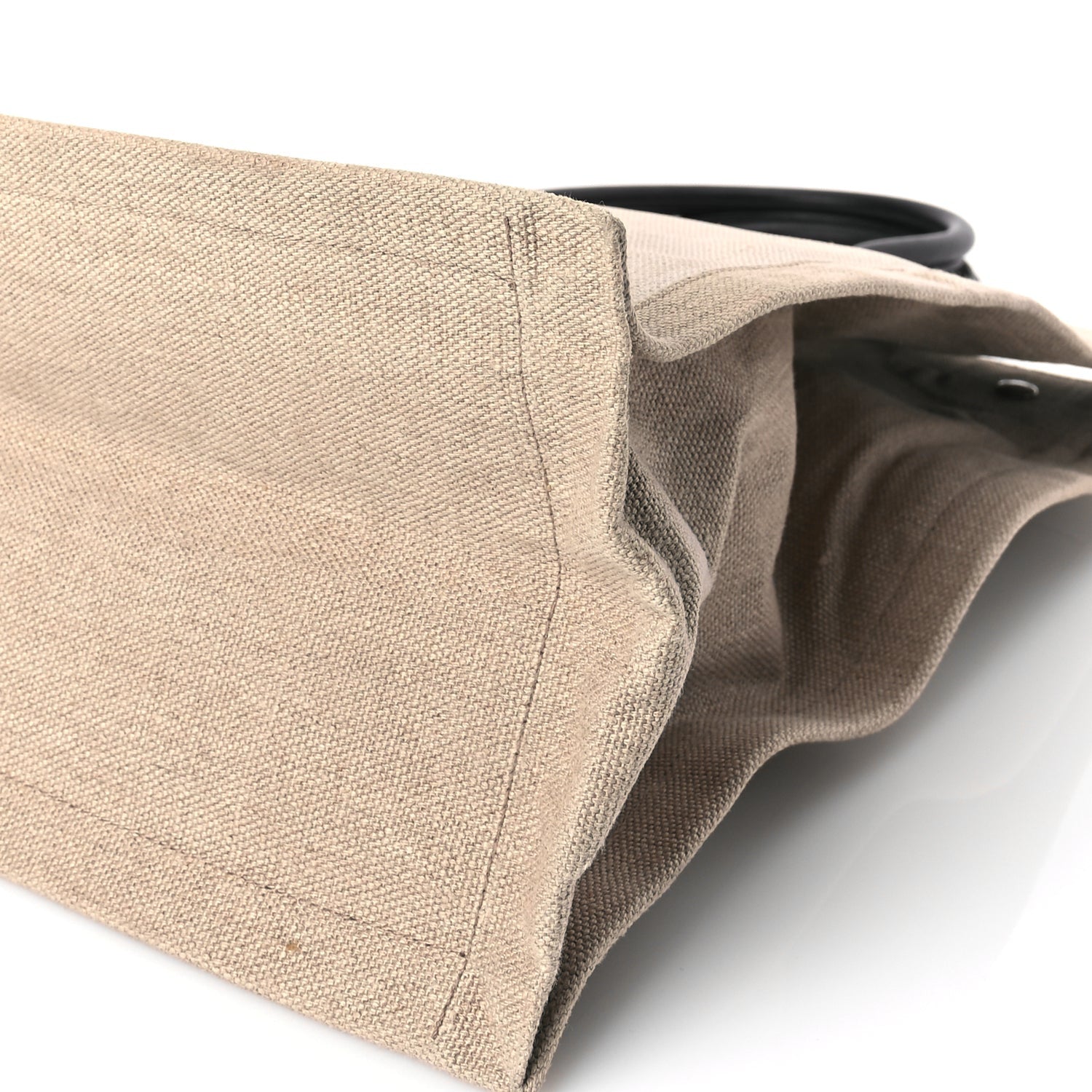 Saint Laurent Linen Calfskin Rive Gauche North South Tote Optic White 8 of 8