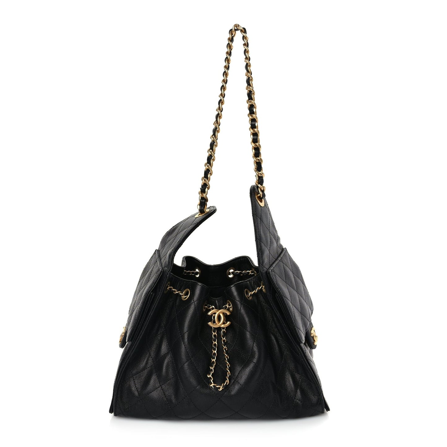 Caviar Quilted Small  25 Handbag Black