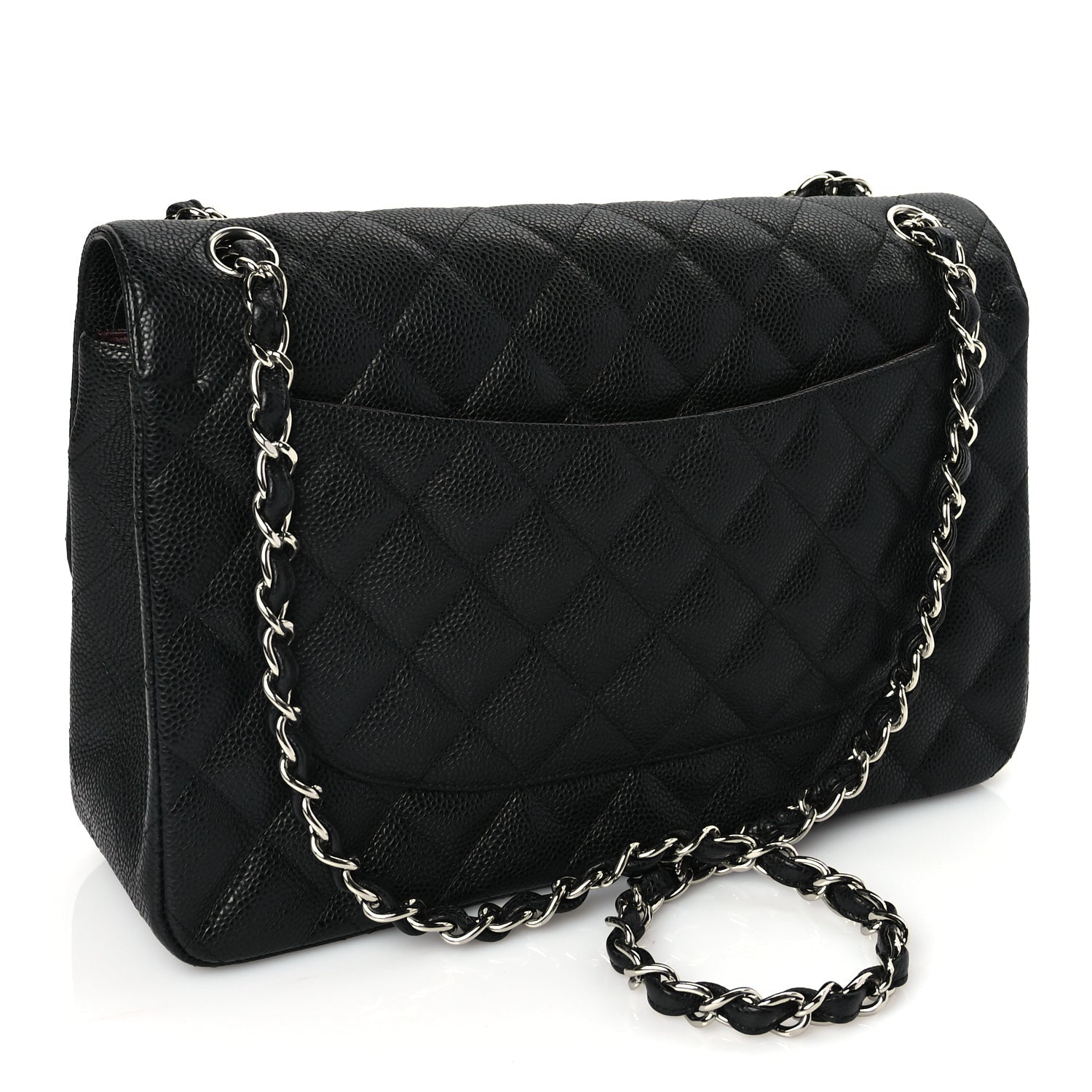 Chanel Caviar Quilted Jumbo Double Flap Black 2 of 9