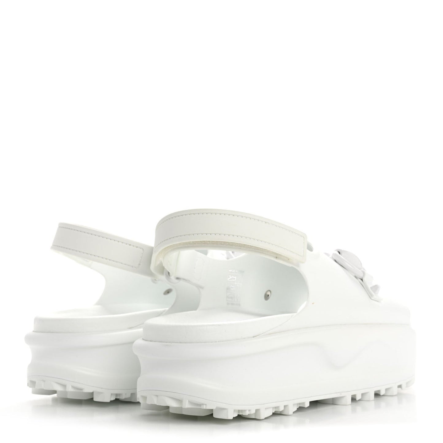 Soft Rubber Horsebit Touch Womens Strapped Sandals 38 Great White