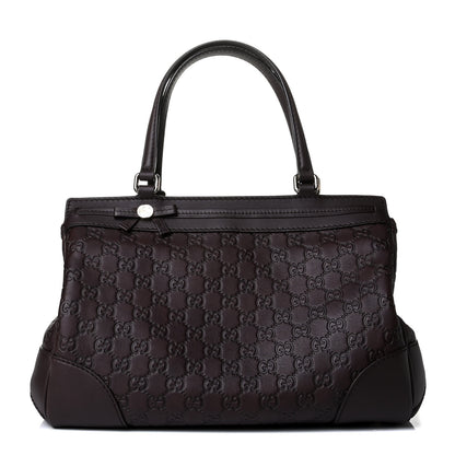 Gucci Guccissima Medium Mayfair Tote Dark Brown 1 of 4