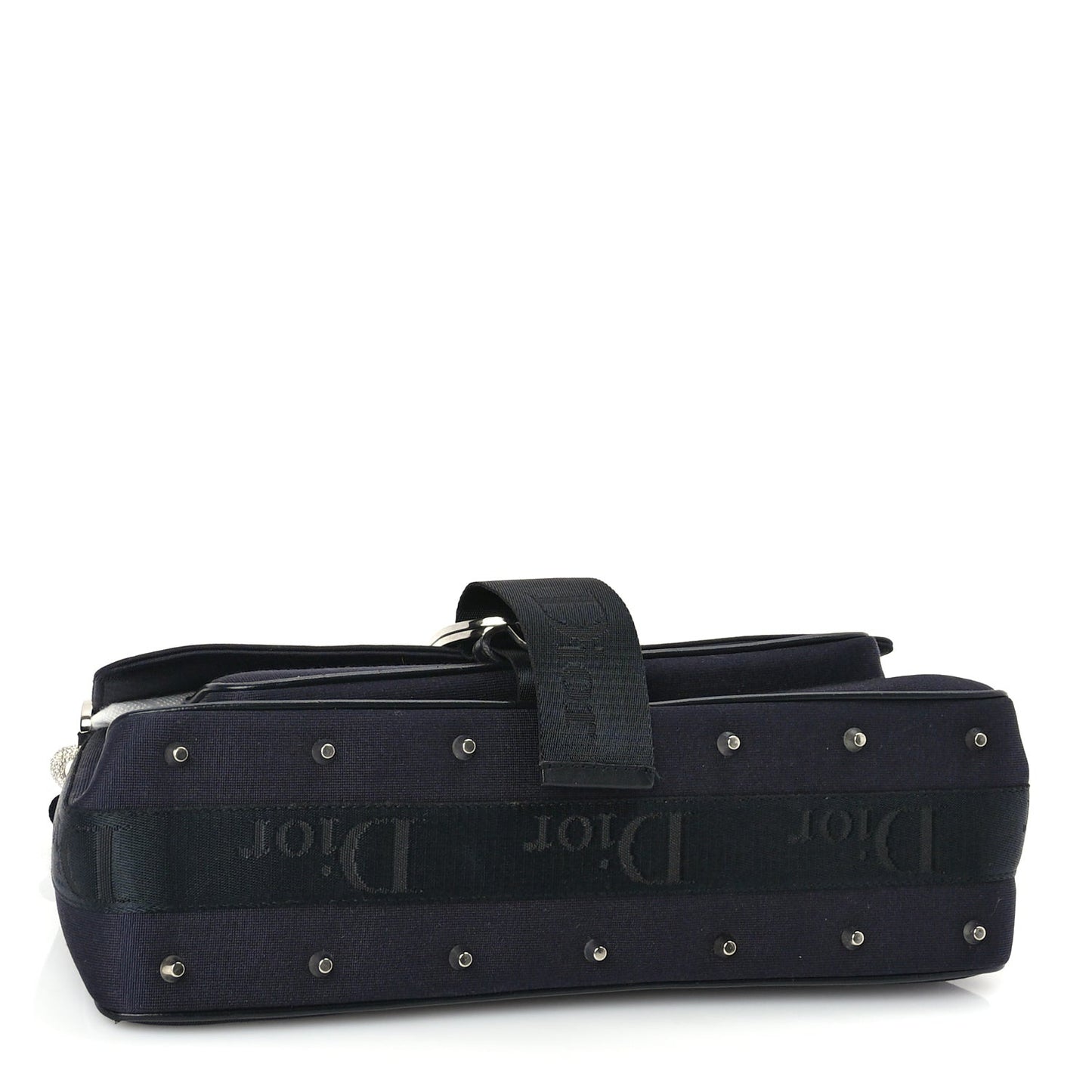 Silk Jersey Crystal Hardcore Bag Navy