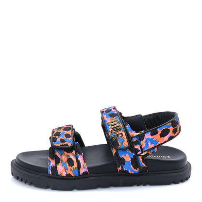 Christian Dior Technical Fabric Mizza Print Dioract Sandals 38  Multicolor 1 of 7