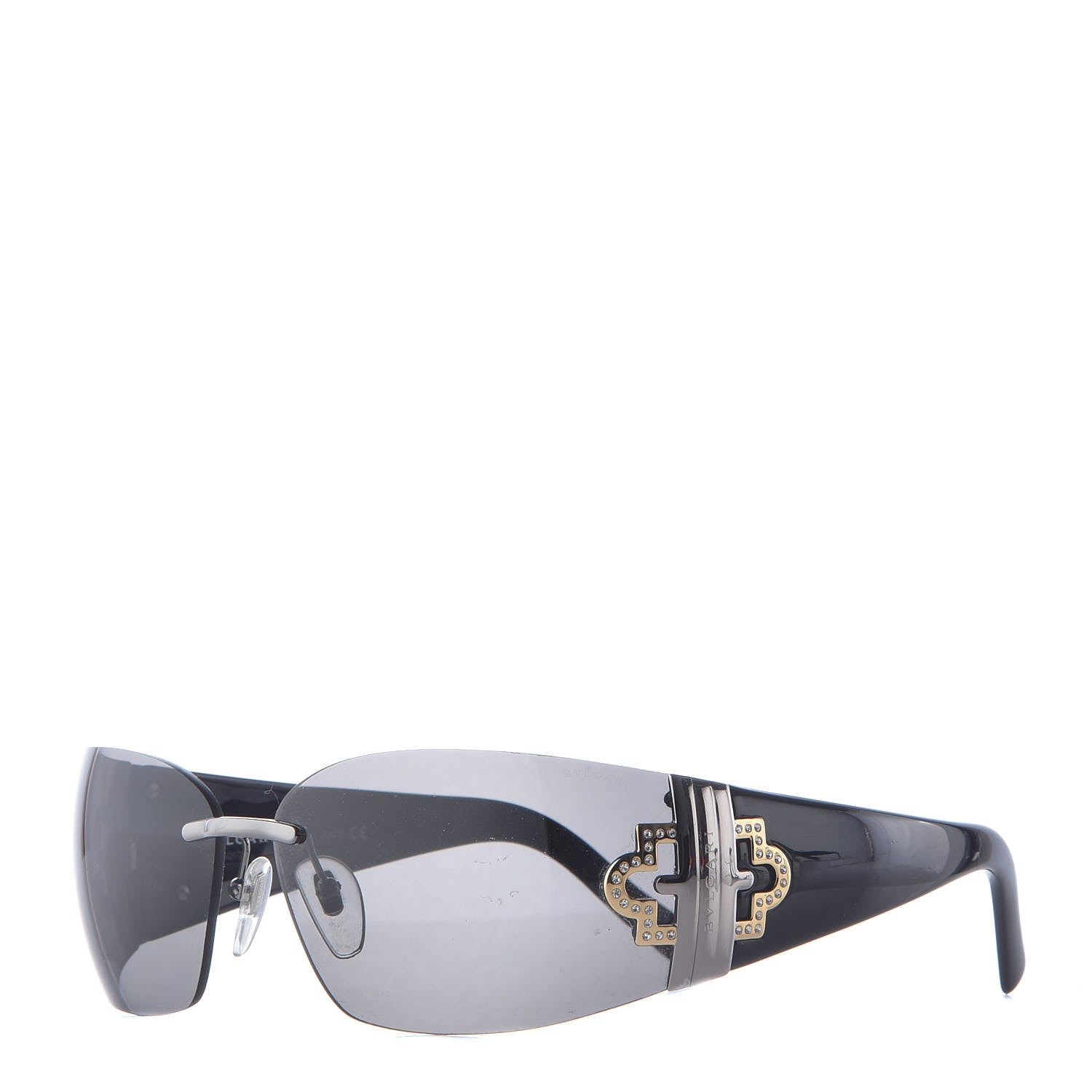 Bulgari Crystal 855-B Sunglasses Black 1 of 6