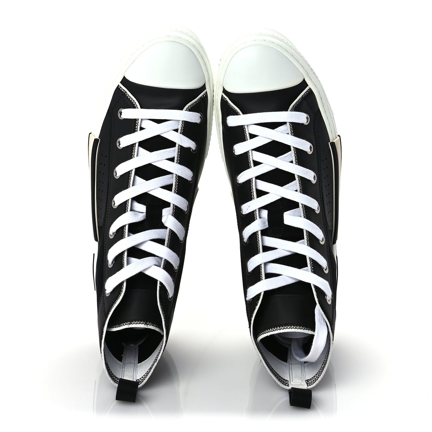 Nylon Calfskin Mens B23 High Top Sneakers 42.5 Black