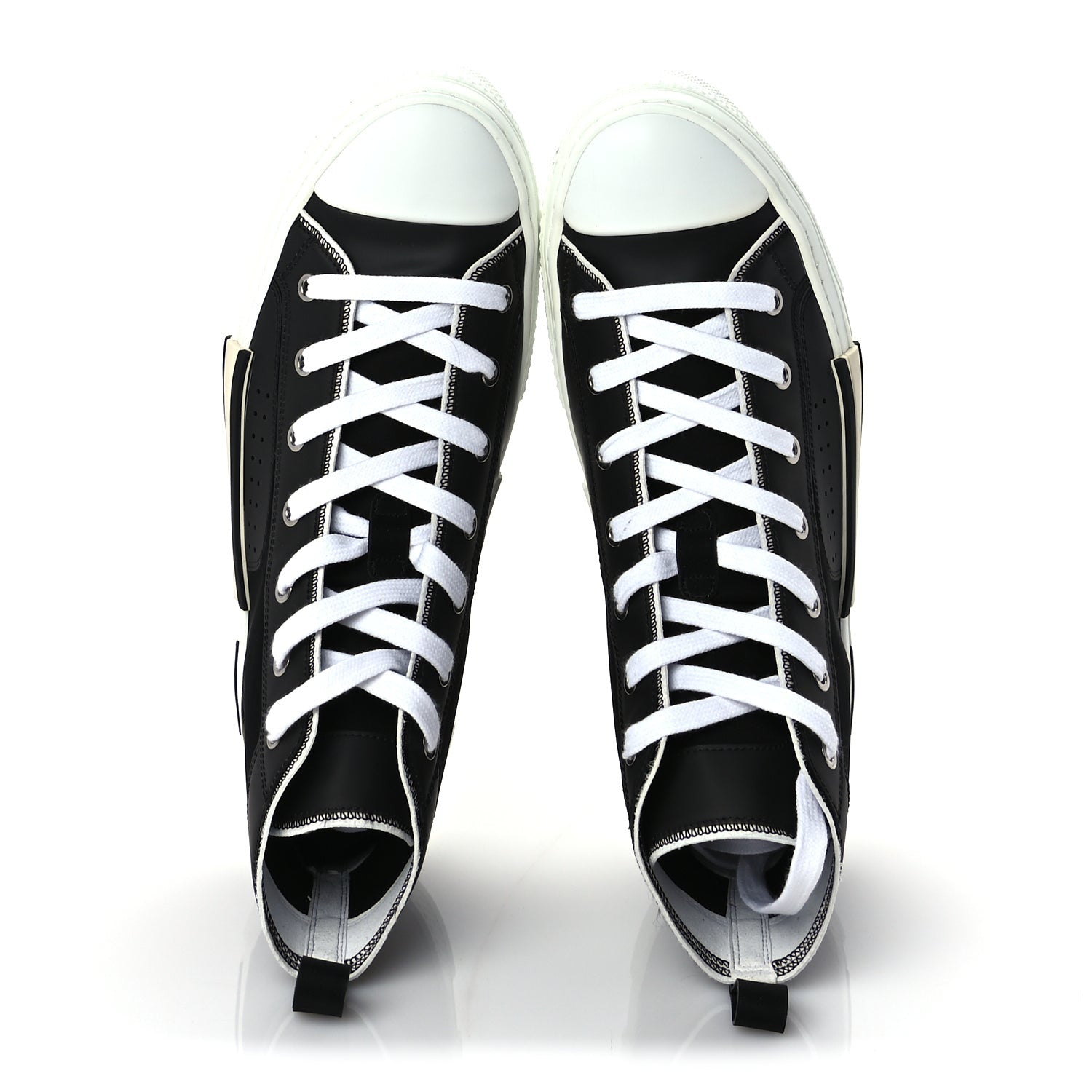 Christian Dior Nylon Calfskin Mens B23 High Top Sneakers 42.5 Black 6 of 8